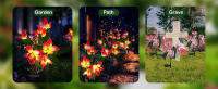 Lámpara De Jardín Solar LED Para Orquídeas Impermeable Decoración De Navidad Y Fiesta Para Aisles Corredores De Villa Y Jardín - details 13