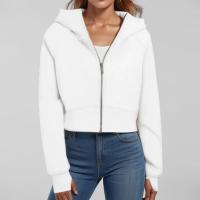 Sudadera con capucha para mujer, holgada, de manga larga, corta, informal, con forro polar y cremallera, chaqueta Kpop, ropa con capucha - details 1