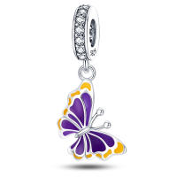 Encanto De Mariposa Cambio De Color Chameleon En Plata 925 Con Cuentas De Zirconia Para Pulseras Originales Y DIY Joyería Fina Regalos - details 10