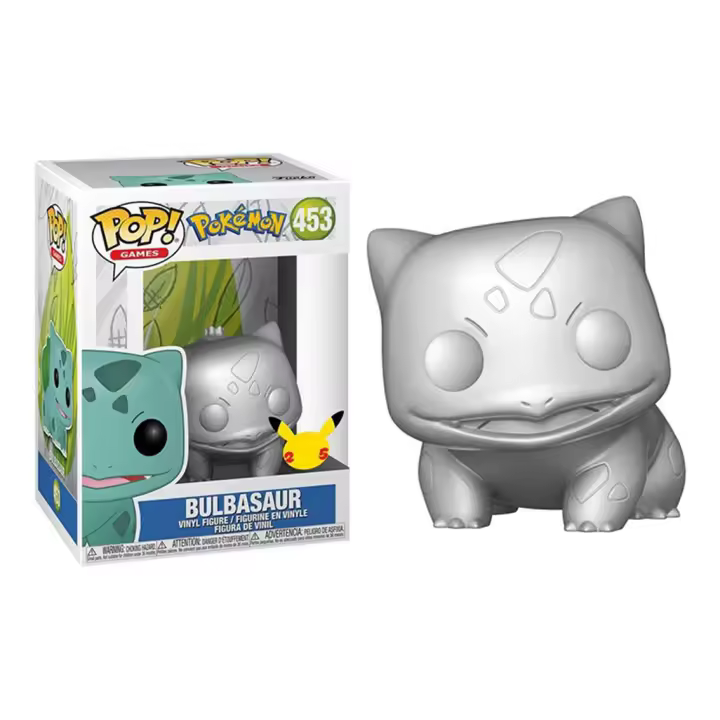 Funko pop jumbo pokemon s6 bulbasaur plateado efecto metalico 10pulgadas edicion especial exclusivo 59874 - 1
