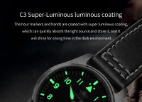 Reloj Automático Para Hombre ADDIESDIVE C3 Super Luminoso 20Bar Impermeable NH35A 316L Acero Inoxidable Con Correa De Cuero Display Numeral Arábigo - details 0