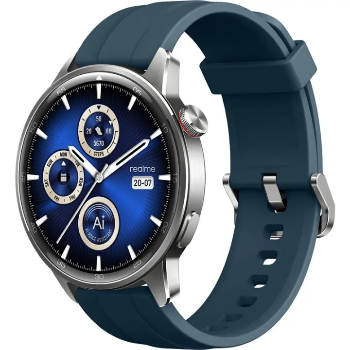 Realme Watch S2, Pantalla AMOLED 1.43 Smartwatch, Super AI Engine, Batería de 20 días, Plata - 1