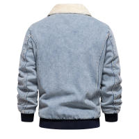 Chaqueta vaquera de terciopelo para hombre, top vaquero lavado de calidad informal, talla europea, otoño e invierno, novedad de 2024 - details 3