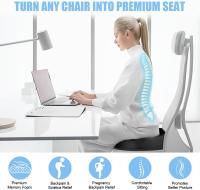 Espuma de Memoria Viscoelástico para Asiento, Ortopédico, para Silla Oficina, Coche, Alivio del Dolor y La Ciática - details 3