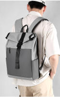 Viajes de negocios Gran capacidad Mochila informal de 15,6 pulgadas Bolsa para computadora Mochila impermeable para deportes de ocio al aire libre 30 * 13 * 46 cm Color gris - details 2