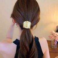 Diadema Geométrica De Metal Para Mujer Diadema Elástica De Cinta De Goma Estilo Coreano Accesorio Para El Cabello De Alta Gama - details 2
