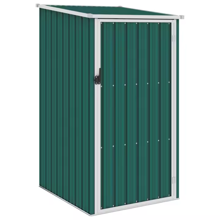 vidaXL Cobertizo de jardín verde acero galvanizado 87x98x159 cm - 1