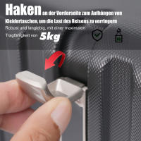 Equipaje Carro Rígido with 4 Rueda 360 ° | Maleta de Mano Cabin Homologada (70x46,5x32,5 cm) | Material Resistente ABS + Cerradura Aduanera TSA | Ideal para Viajeros Falta-Diseño Moderno y LIGO - details 2