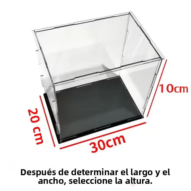 Caja De Exhibición Acrílica Transparente Para Coleccionables 6 Tamaños Organizador De Figuras De Acción Y Juguetes Protección Y Mostrador Moderno - 1