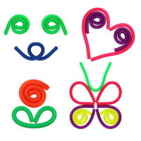 6 Pcs Juguete De Alivio De Estrés Elástico De Goma Suave DIY Noodle Cuerda De Muelle Para Niños Juguete De Deporte Tema - details 7