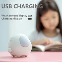 Reloj despertador para niños, formador de sueño para niños, Luz Nocturna digital Bonita activada por Voz, detección de temperatura, función de Repetición, recargable USB por, para dormitorios, color rosa - details 2