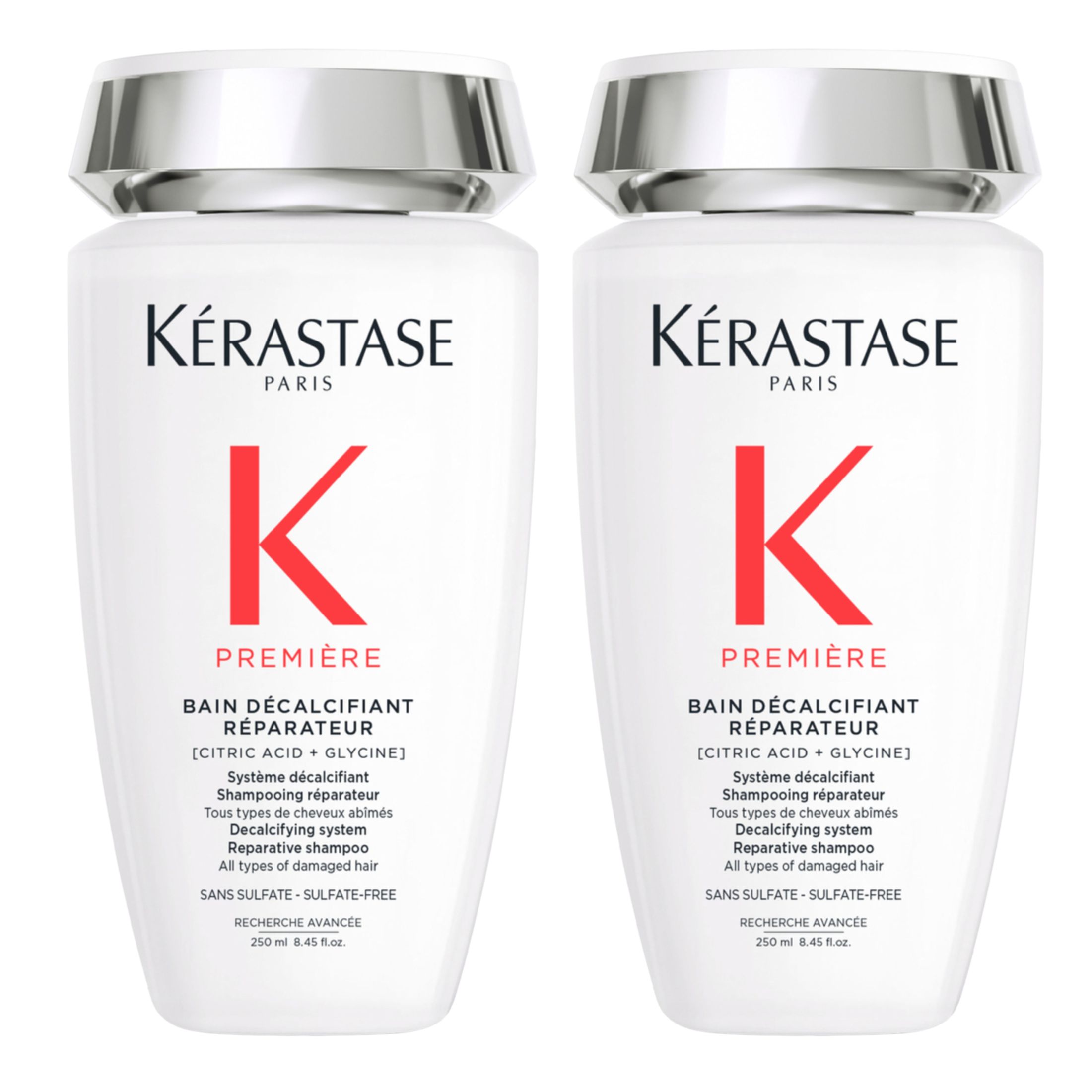 Pack x2 Kérastase Première Bain Décalcifiant Réparateur – Champú Descalcificante y Reparador para Cabello Dañado