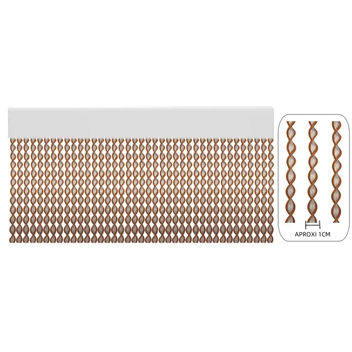 HOGUITA-Cortina Espiral PVC Para Puerta Exterior o Interior,Cortina Para Puerta Exterior Anti Insectos Mosquitos,12 Colores 90x210cm - 1