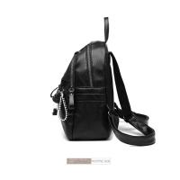 Mochila Negra Casual Para Mujer Sin Violencia En Forma De Oso Simple Y Cruzada Con Bolsillo Interior Para Computadora Material PU Y Poliéster - details 3