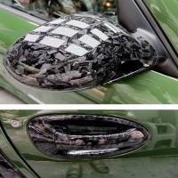 Pegatina De Fibra De Carbono Forjada En Vinilo Azul Para Empaque De Coche Tecnología De Agujeros De Aire Accesorios De Coche Resistentes Al Scratch - details 15
