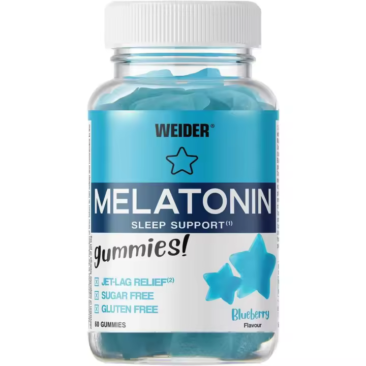 MELATONINA (60 GUMMIES) ARANDANOS - Weider  Mejora el sueño  Sin azúcar  Fácil de tomar - 1