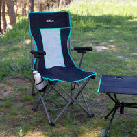 Aktive - Pack 2 sillas de camping deluxe, respaldo de rejilla transpirable, estructura de acero, posavasos lateral, ligeras y resistentes, con bolsa de transporte - details 2
