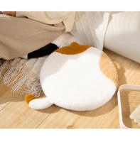 Cojín Redondo De Látex De Dibujos Animados Para Gatos Amorosos Para Oficina Y Dormitorio Cojín Para Silla De Oficina De Terciopelo Con Relleno De Algodón Y Espuma De Memoria - details 1