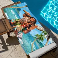 Toalla De Playa Grande De Secado Rápido Dibujos Animados Moana 2 Para Deporte Gimnasio Baño Camping Viaje Tamaño 150x220CM - details 4