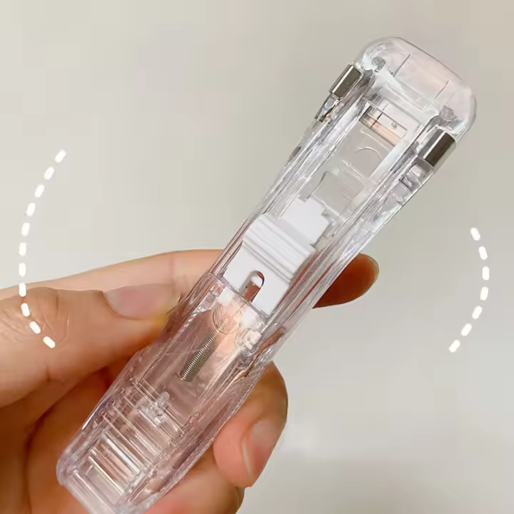 Dispensador De Clips De Papel Portátil Mini Estuche De Papel Con Recargables Y Mini Estornudador De Plástico Para Oficina - 1