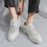 Zapatos Derbys Para Hombre En Cuero Patentado Blanco Formal Clásico Y Moderno Para Fiesta Y Negocios Zapatos Largos De Diámetro Medio - details 6