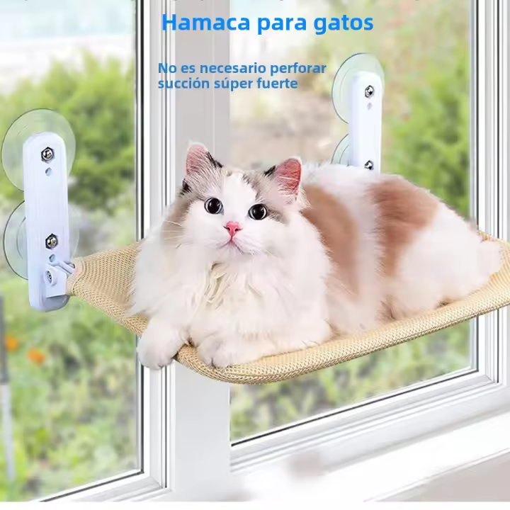 Cama Colgante Para Gato De Ventana Con Hamaca Desmontable 52x30cm 45x30cm Asiento Solar Para Mascotas Accesorios Para Gatos - 1