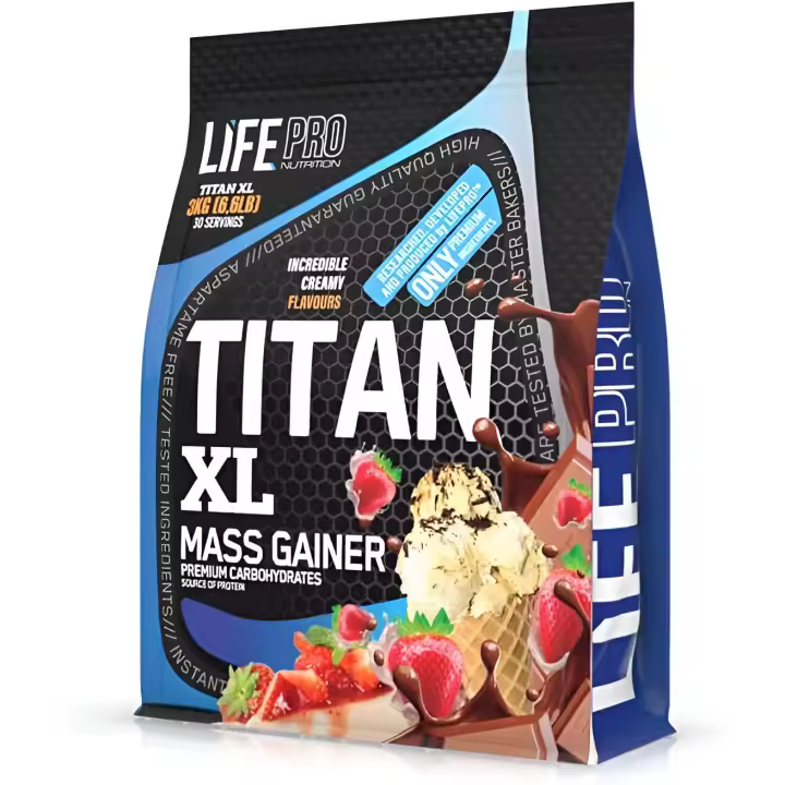 Life Pro Titan 3 kg - Suplemento Aumentador de Peso Gluten-Free para Ganancia Muscular - 1