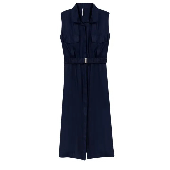 Tiffosi vestido largo para mujer 10059322 color marino - 1