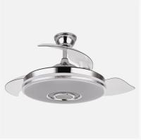 FABRILAMP PREMIUM Ventilador Dc Noto 72w 6120lm Cromo 3asp.desp.6velocidades 108d 3 Colores+rgb Bluetooth, Remoto, Memoria Y Altavoz Incluye mando a distancia y dos tijas de 10 y 25 centímetro Productos originales calidad de confianza - details 4
