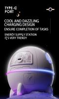 Lámpara Nocturna LED Recargable USB Cambio De Color En 7 Colores Decoración De Habitación Regalo De Capsula Espacial Astronauta Luz De Ambiente Redonda - details 9