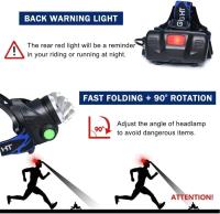 Linterna Frontal LED Potente Recargable Con Zoom Telescopio Impermeable Para Trabajo Al Aire Libre Torchas Frontales De Alta Luminosidad - details 3