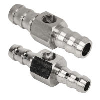Adaptador De Conexión T Para Línea De Combustible 1/8-27 NPT En Acero Inoxidable 304 Con Goma Para Medidor O Sensor De Presión De Combustible Alta Performance - details 1