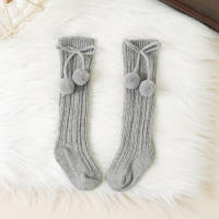 Calcetines Altos De Encaje Para Bebés Y Niñas Con Bola De Cereza Para Otoño Invierno Calcetines De Princesa Para Niños De 0 a 5 Años Calentadores De Piernas Hechos De Algodón Y Poliéster - details 10