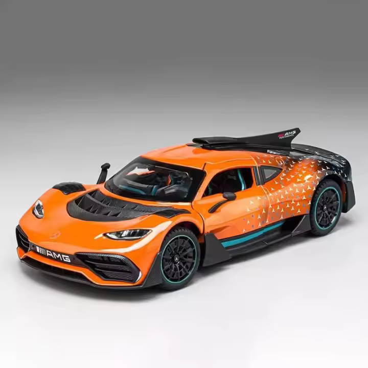 Coche De Deportes AMG ONE Escala 1:24 Modelo Juguetes Metálicos Con Ruedas Libres Simulación De Sonido Y Luz Regalo Para Niños Tamaño Aproximado 21*9*5CM - 1
