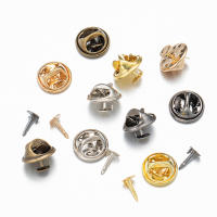 100pcs Base De Broche De Metal Con Abrazadera Mariposa Para DIY Joyería Hecha a Mano Accesorios De Manualidades Clasps Y Ganchos Para Broches - details 0