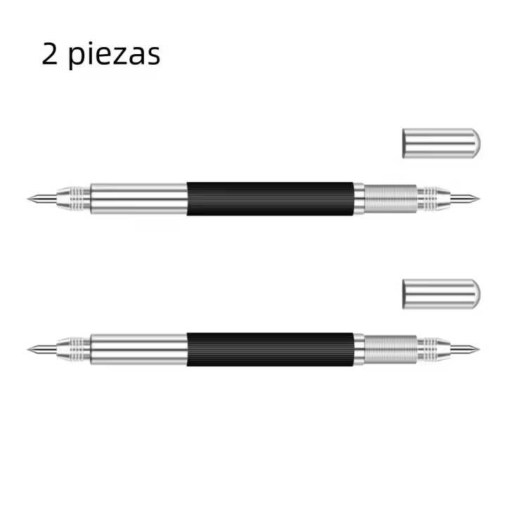 2 Piezas De Doble Finalizador De Línea De Grabado De Cerámica Y Vidrio En Punta De Carburo De Tungsteno Herramienta De Grabado Para Madera Y Metal - 1