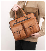 Bolso De Negocios Para Hombre De Lujo En Cuero PU Bolso De Mano Para Laptop Y Archivos A4 Estilo Oficina Y Almuerzo - details 2