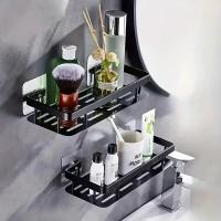 Estante De Baño Sin Perforar Soporte Para Shampoo Organizador De Baño De Aluminio Cuadrado Montado En La Pared Accesorio Para Cocina - details 0
