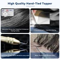 Extensiones De Cabello Humano 100% Remy Ash Gris Marrón 12 Pulgadas Recto Con Base De Encaje Para Mujeres Piezas De Cabello - details 3