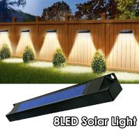 Luz De Valla Solar 4/8LED Impermeable Para Exterior Jardín Camino Terasse Luz Caliente Blanca Instalación Auto-Contenida - details 0