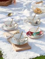 Juego De Tetera Y Taza De Cerámica Con Caja De Regalo Manija Plateada Dorada Vaso De Té De Navidad Cuchara Soporte Para Café Xmas Gifts - details 6