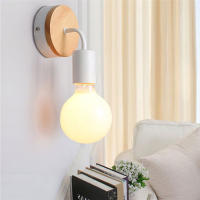 Lámpara De Pared De Madera E27 Soporte Vintage Para Iluminación Interior Decorativa Para Dormitorio Comedor Sala De Estar - details 5