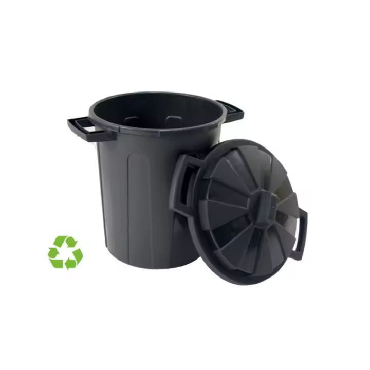 CONTENEDOR SOSTENIBLE DE RECICLAJE CON TAPA 100 LITROS 54X64X68 CM PP NEGRO ARCHIVO 2000 CP1426100 NE - 1