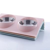 Cuenco de agua de acero inoxidable, comedero, solución, suministros para perros y gatos, cuenco doble, mesa de alimentación para perros y gatos - details 4