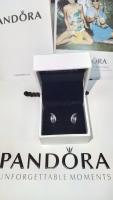 Pandora Pendientes de Ano en Plata de Lei Cruce Abrazo Brillante 293150C01,Incluye Caja Original - details 2