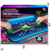 CB Games - Air hockey de sobremesa neón, estructura de 40 cm, plástico resistente, 2 palas, 2 discos, 2 jugadores, juegos de mesa, juguetes para niños, diversión en familia, mayores 6 años - details 6