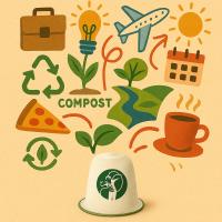 Cápsulas de café PETANQUECAFE Medio 100% Arábica, caja 100 uds. Cápsulas de café Compostables compatibles con Nespresso.  ¡Un café con mucho juego! Cápsulas de café Petanque Café 100% ARABICA - details 1