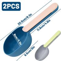 2 cucharas para comida para mascotas, cucharas para comida para perros con mango con clip de sellado, cucharas medidoras para comida para perros, cucharas para comida para gatos - details 4