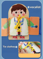 Libro De Juegos Sensoriales De Madera Para Niños Montessori Educación Temprana Tablero Multicapa Para Niños Actividades De Vestido Quiet Book Regalo Para Niños De 3-6 Años - details 4