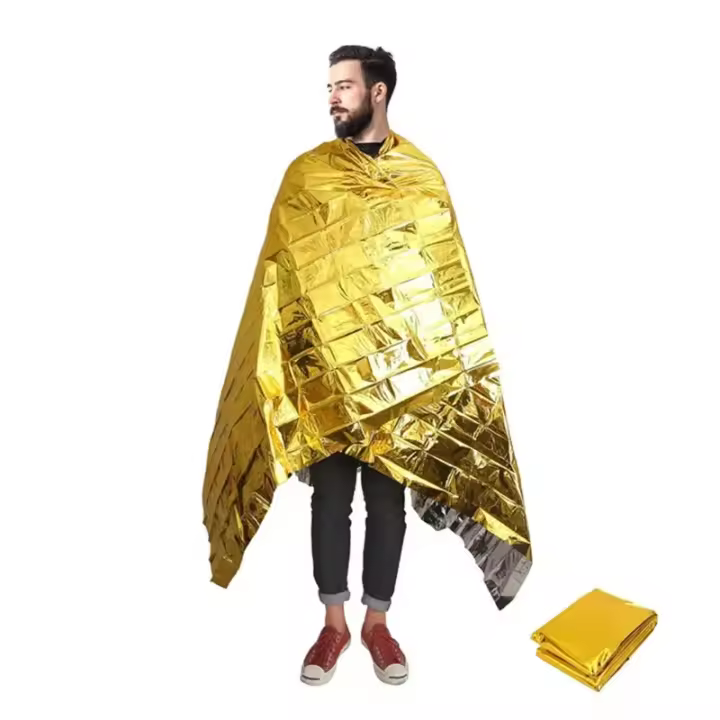 Manta De Sobrevivencia De Poliéster 160x210CM Compacta Y Aislada Para Emergencias Exterior Camping Equipamiento De Primeros Auxilios - 1